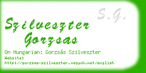 szilveszter gorzsas business card